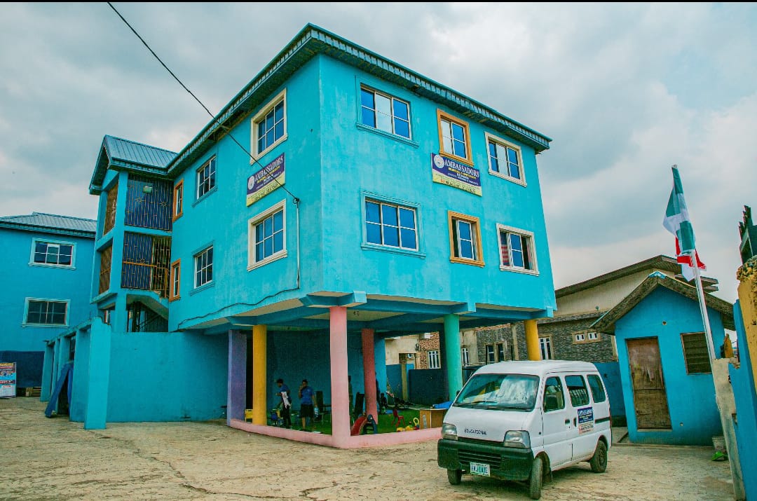 Ambassadors Bilingual School building at Karaole Estate, College Road, Ifako-Ijaiye, Lagos
